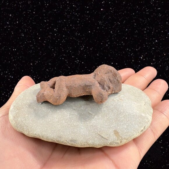 LPH Leonardo Art Works 1975 Pottery Baby on Rock Stoneware Figurine Statue Sign - Picture 9 of 11